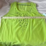 Sejour Lightweight Green Silk Cotton Beaded Sequin Embellished Tank Top Size 18W Photo 14