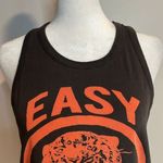 Chaser designer “easy tiger” racer back charcoal orange tank - S Photo 1
