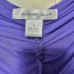 August Silk  purple gathered short-sleeved top Photo 4