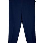 Jones New York SZ 12 Dress Pants Flat Front Zip-Fly Stretch High-Rise Navy Blue Photo 0