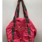 Victoria's Secret Overnight Weekender Tote Bag Packable Folding Pink Tropical Photo 8