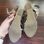 Solanz Metallic Strappy Wedge Sandals  Photo 2