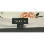 Torrid  Ladies Short Sleeve Floral Print Spring V Neck Ivory Midi Dress SZ 1 Photo 6