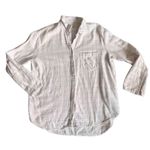 Madewell white gray plaid size small flannel button up Photo 9