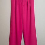 Alice + Olivia Size 6 Pompey Hot Pink Pleated Wide Leg Trousers Pants Photo 2