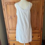 Charlie Paige  White Sleeveless Linen Dress with silver Ring Details. Size S/P Photo 2