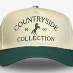 NWOT Unisex Countryside Collection Vintage Western Trucker Hat Green Photo 0