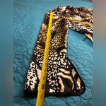 Vintage Silk Blazer with Leopard/Tiger Stripes Medium Black Photo 5