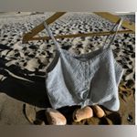 ZARA  Striped Denim Crop Top Blue & White Sleeveless Square Neck Size 13-14 Cm 16 Photo 14