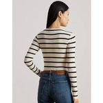 Ralph Lauren Lauren  Striped Rib-Knit Crewneck Sweater size small Photo 1