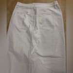Loft  Denim Maxi Skirt in White with Front Slit Sz 8 Photo 11