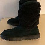 UGG  women black suede sheepskin Tania short classic boots size 6 Photo 5