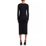 AQUA  Body‎ on Midi Dress V Neck Long Sleeve  XS Photo 2