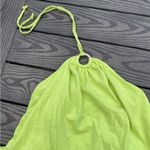 Old Navy NWT  Neon Green Halter Neck Tie Keyhole Midi Dress Size extra large Photo 3
