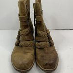 Latigo Anthro  Paz Braid Booties Boho Brown Leather Western Boots Women’s Size 10 Photo 4
