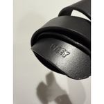 Obey  UNISEX LEATHER WAIST BELT COLOR BLACK AND SILVER BUCKLE  43" Sz M Photo 4