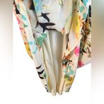 Daniel Rainn  Short Sleeve Floral Tropical Drawstring Waist Dress Small Surplice Photo 5