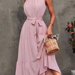 Summer /fall Maxi Sun Dress Pink Size M Photo 1