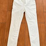 Madewell size 26 Button Fly Mid Rise Pure White Women’s Skinny Jeans Photo 10