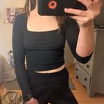 Charlotte Russe Black Long Sleeve Crop Top Photo 0