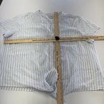 J.Crew  Top Womens Large White River Stripe Seacoast‎ Tie Front Button Up Shirt Photo 5