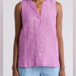 Tommy Bahama  Costalina Women’s Sleeveless Linen Top Purple Small EUC Photo 8