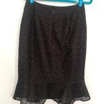 Drama Black Eyelet Floral Pencil Skirt Photo 2