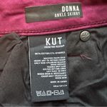 Kut From The Kloth Donna Ankle Skinny Jeans - Size 16W - Burgundy Photo 11