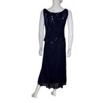 Alex Evenings  Women’s Tea-Length Firework Sequin Jacket Dress Navy Sz 8 Photo 5