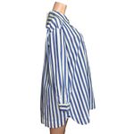 Sézane  Maxine Oversized Shirt Dress, Ecru Blue Stripes, FR44/US12 Photo 10