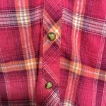 Sonoma Pink Plaid Western Button Front Long Sleeve Top Size PS Photo 3