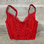 Victoria's Secret NWT Victoria’s Secret Dream Angels Unlined Lace-Up Corset Top Photo 3