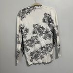 Lululemon  Dance Cream and Black Floral Tie Waist V Neck Sweater Size 8 Photo 5