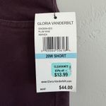 Gloria Vanderbilt NWT  Amanda Slimming Jean Womans Size 20W SHORT Pants Plum Wine Photo 4