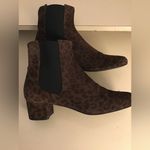 Bruno Magli women leopard suede short heel boots Size 6 Made in Italy Black Photo 3
