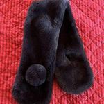 ZARA Shawl SOFT FURRY FAUX FUR STOLLE COLLAR SCARF Mob Wife Winter EUC Gray Photo 0