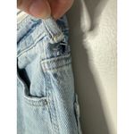 ZARA Women's Light Wash Extra High Waisted Raw Edge Hem Loose Leg Jeans 2 Photo 7