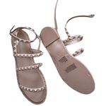 Olivia Miller NEW  Stud Textured Strappy Flat Sandal In Nude Photo 2