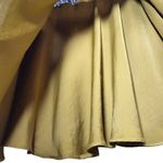 ZARA NWT Satin Lace Asymmetrical Slip Maxi Dress in Olive Green/Black Photo 10