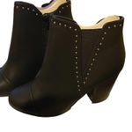 LC Lauren Conrad NWT Lauren Conrad Courtship Ankle Boot Black Round Toe Side Zip Size 10M Photo 2