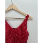 Ruby Ribbon Tank Cami Womens Size 42 Red Lace V Photo 4