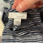 Cute flowy navy stripe short sleeve J. Jill dress casual pool brunch pockets Blue Photo 8