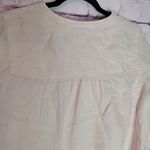 Sigrid Olsen  PALE PINK 100% LINEN LONG LINE TUNIC POCKET TOP SMALL OVERSIZED Photo 10