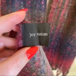 Joy Susan  Purple-Pink Gradian Stripe Acrylic Scarf with Fringe Tassels Photo 4