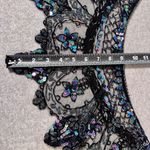 Vintage Black Beaded Sequin Collar Necklace Shawl Elegant Draping Photo 9