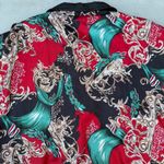 Pinstripe Petites Vintage Red Green Christmas Zip Up Windbreaker Bomber Jacket Photo 8