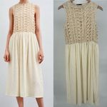 ZARA  cream ivory off white crochet midi dress Photo 2