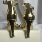 Calvin Klein  Shiny Gold Women's Size 9.5 Ankle Strap Sandals 4” Heel Photo 2