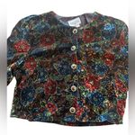 Vintage 90s Floral Velvet Button Photo 0