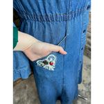 shirt dress denim jean 1990s cottagecore grannycore blue white Size XL Photo 6